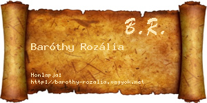 Baróthy Rozália névjegykártya