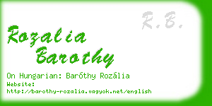 rozalia barothy business card