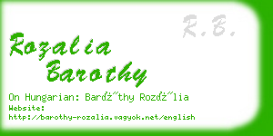 rozalia barothy business card